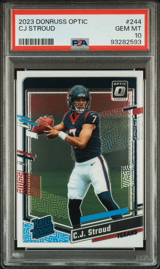 Cj Stroud 2023 Panini Donruss Optic #244 PSA 10