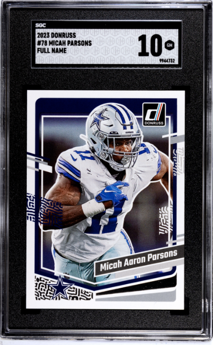 Micah Parsons 2023 Donruss #78 Full Name SGC 10
