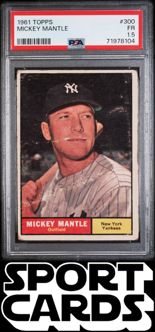 1961 Topps #300 Mickey Mantle PSA 1.5 SportCards.com
