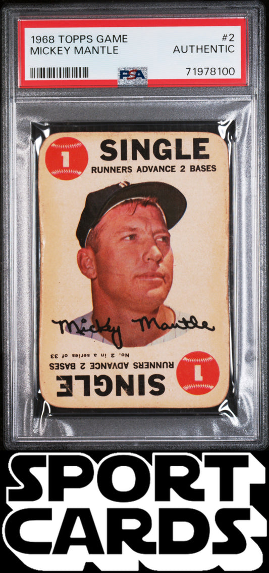 1968 Topps Game #2 Mickey Mantle PSA 1 SportCards.com