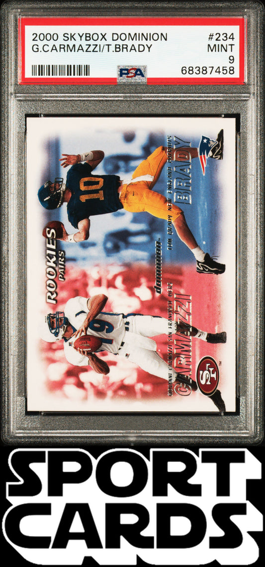2000 Skybox Dominion #234 G.Carmazzi/T.Brady PSA 9 SportCards.com