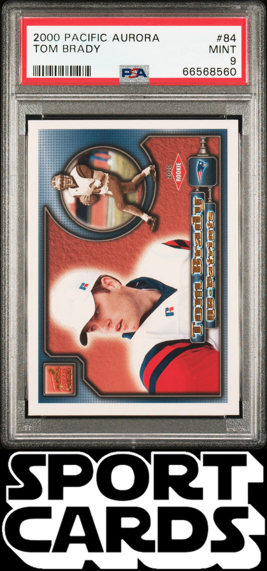 2000 Pacific Aurora #84 Tom Brady PSA 9 SportCards.com