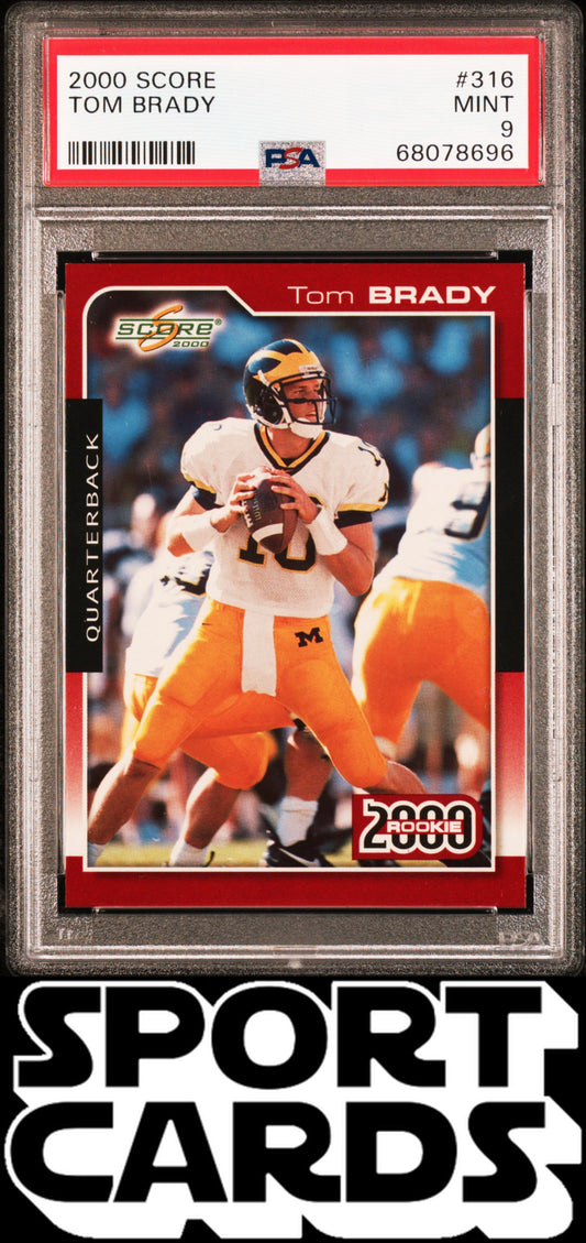 2000 Score #316 Tom Brady PSA 9 SportCards.com