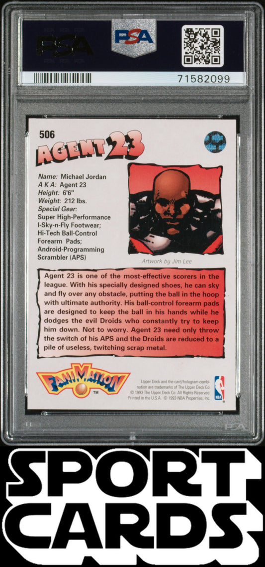 1992 Upper Deck #506 Michael Jordan Fanimation PSA 7 SportCards.com