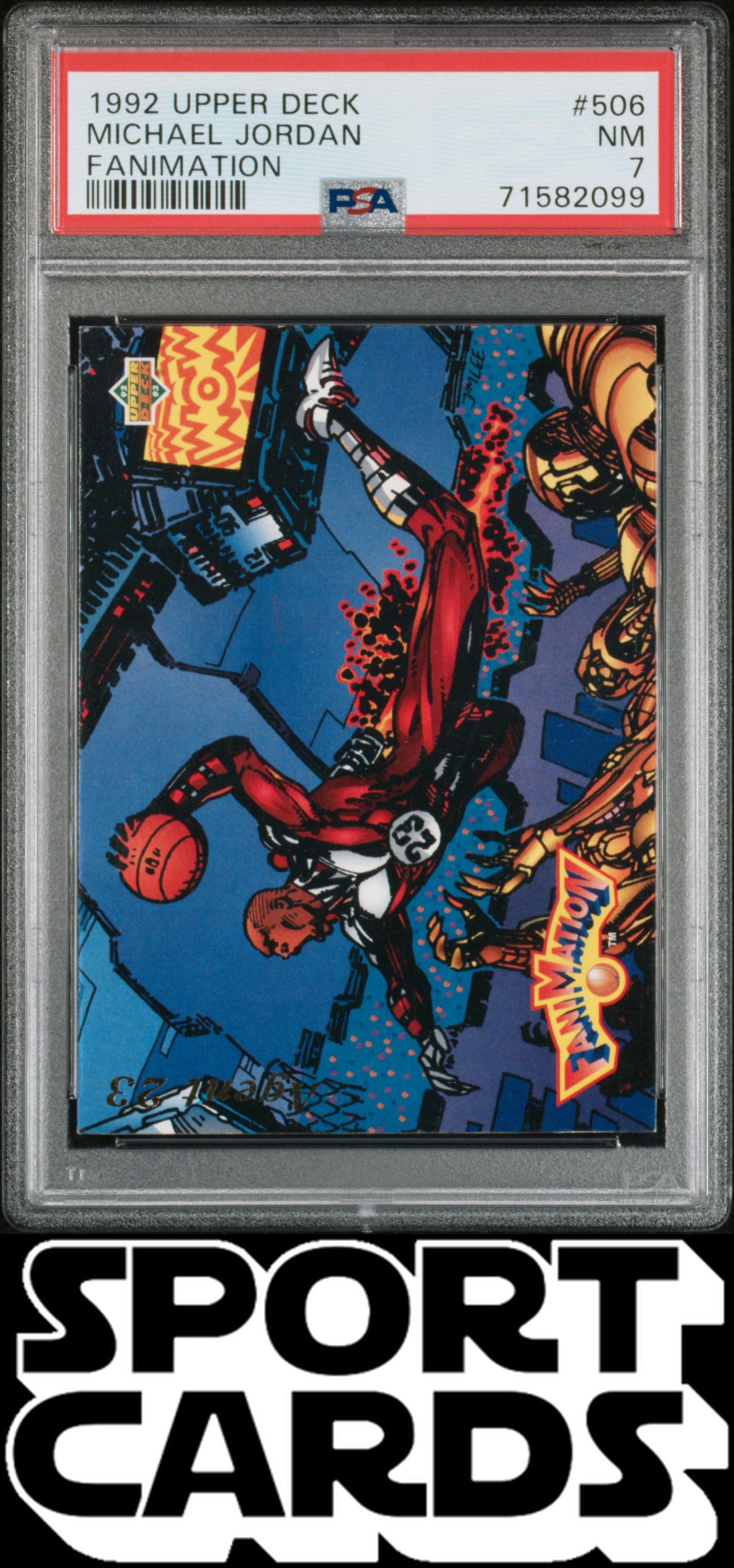 1992 Upper Deck #506 Michael Jordan Fanimation PSA 7 SportCards.com