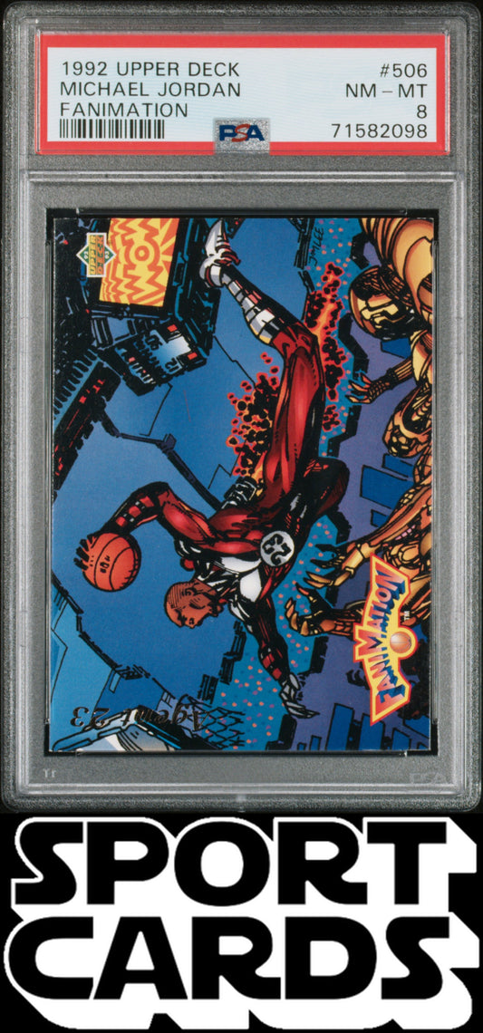 1992 Upper Deck #506 Michael Jordan Fanimation PSA 8 SportCards.com