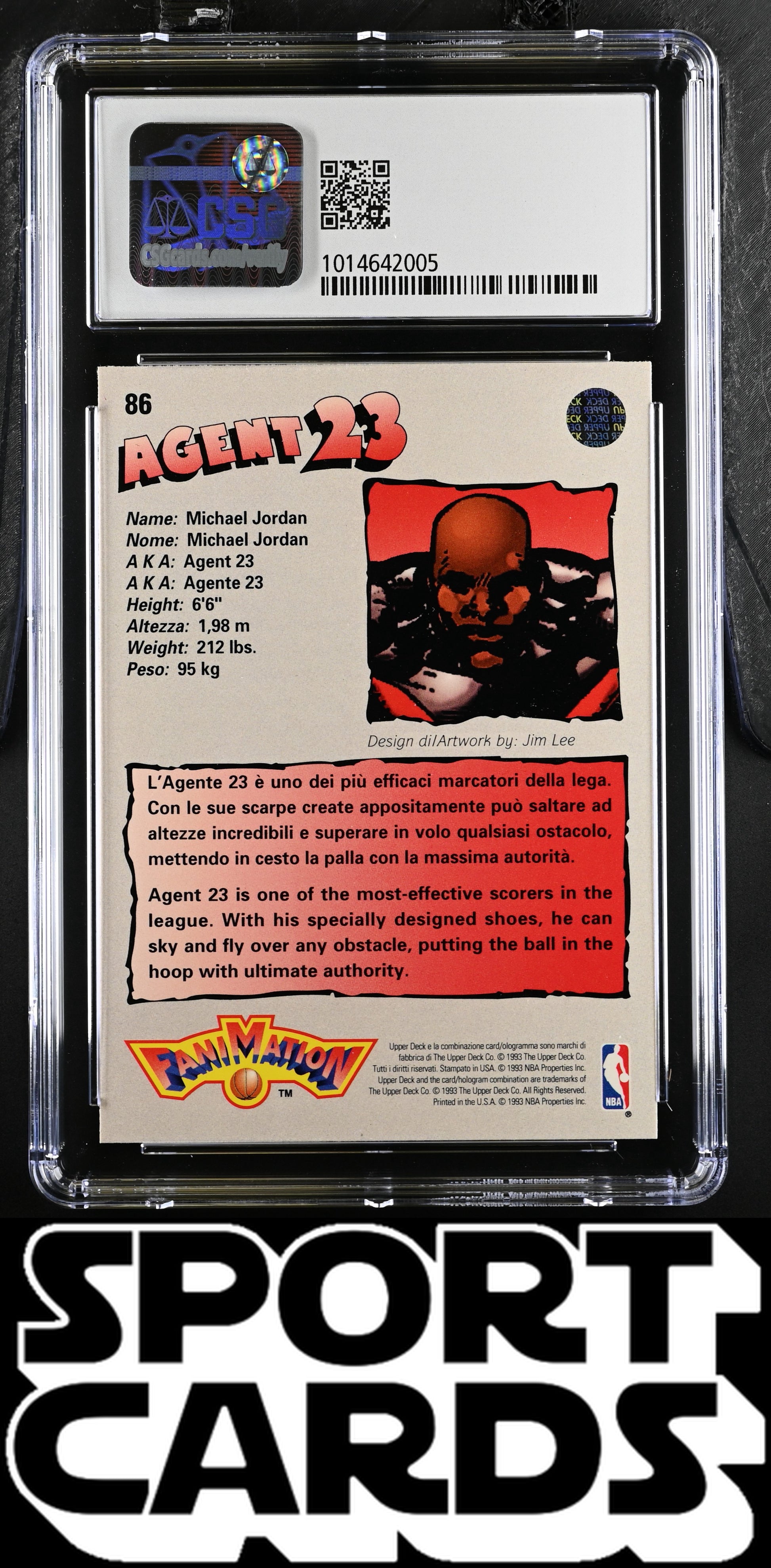 1992-93 International #86 Michael Jordan CSG 9 SportCards.com