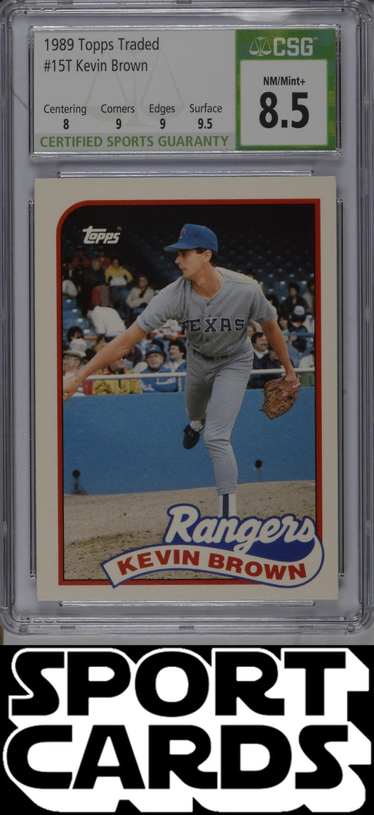 1989 Traded #15T Kevin Brown CSG 8.5 SportCards.com