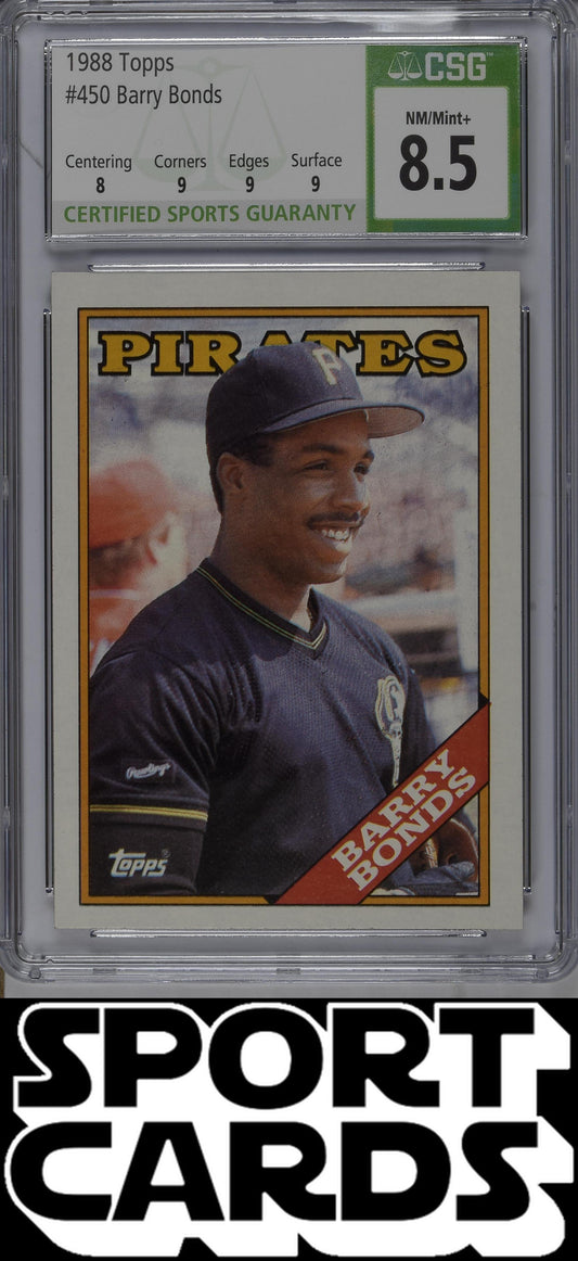 Topps #450 Barry Bonds CSG 8.5 SportCards.com