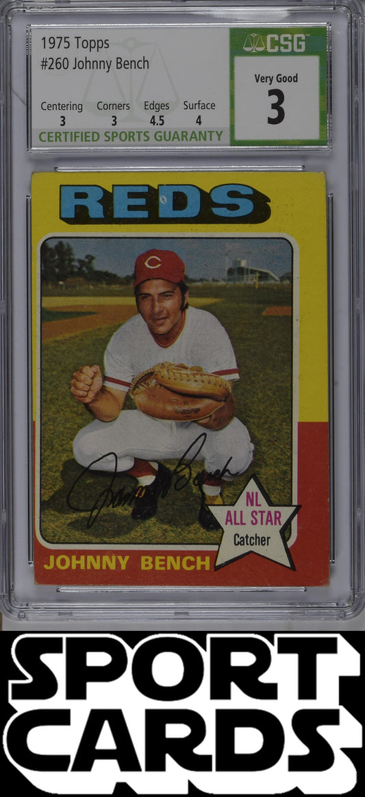 Topps #260 Johnny Bench CSG 3 SportCards.com