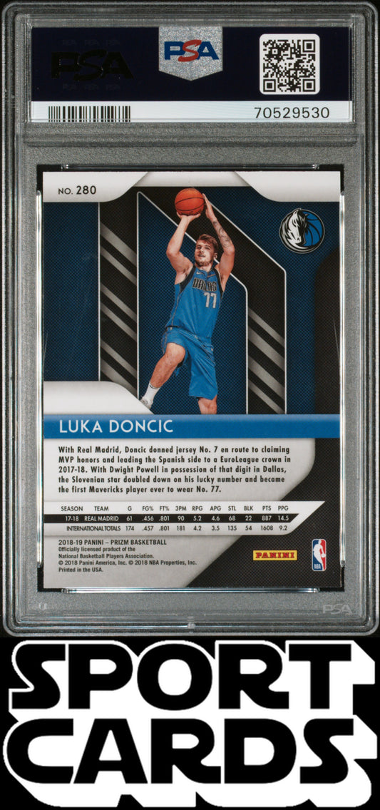 2018 Panini Prizm #280 Luka Doncic PSA 10 SportCards.com