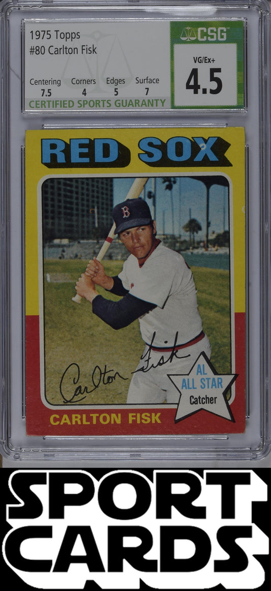 Topps #80 Carlton Fisk CSG 4.5 SportCards.com