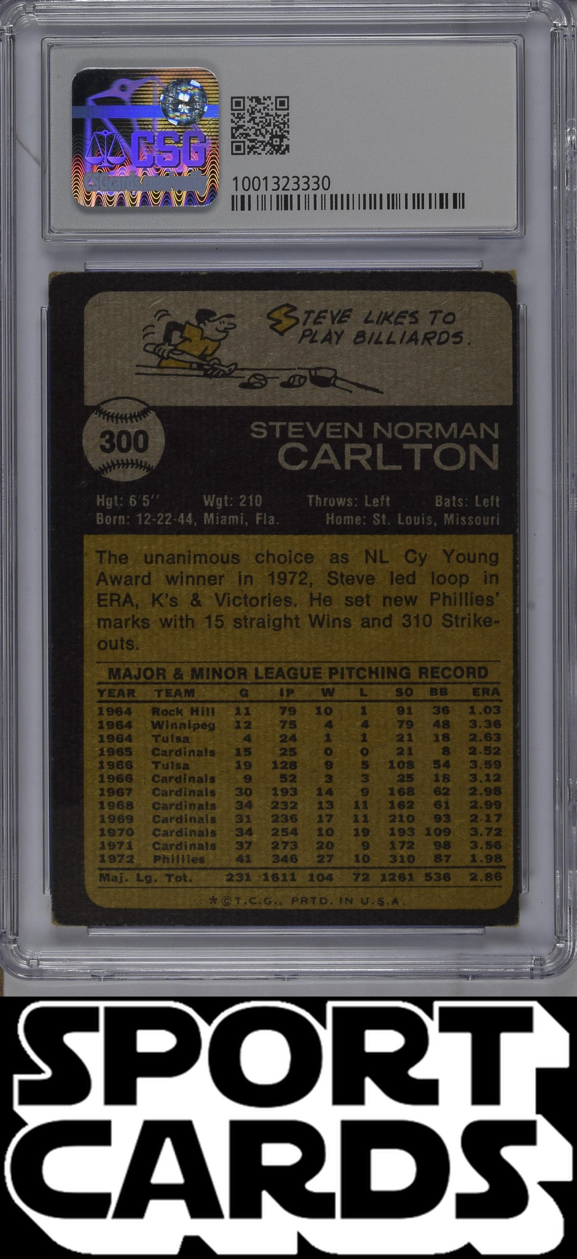 Topps #300 Steve Carlton CSG 4 SportCards.com