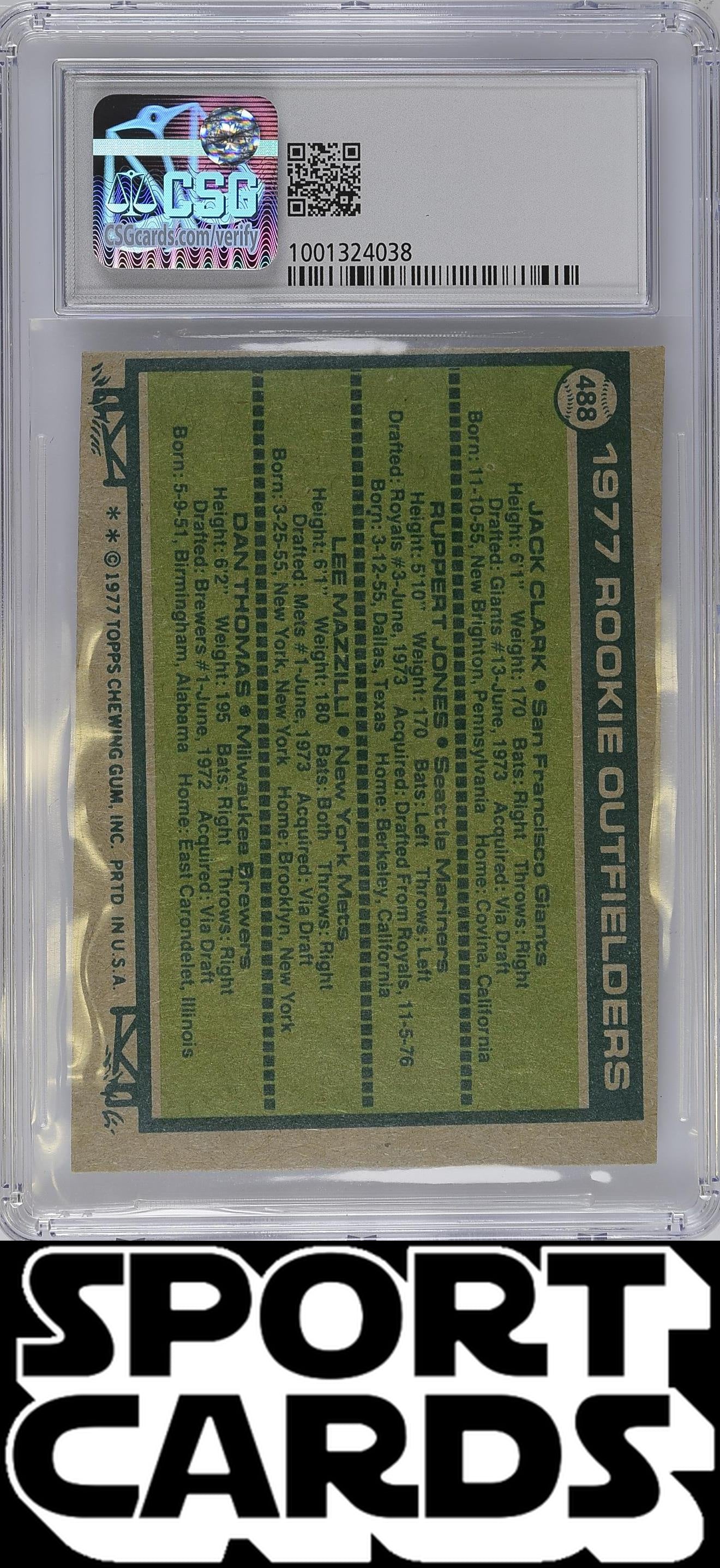 Topps #488 Rookie Outfielders CSG 4 SportCards.com