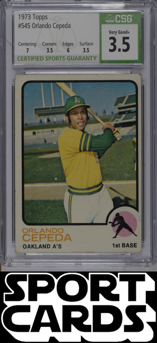 Topps #545 Orlando Cepeda CSG 3.5 SportCards.com