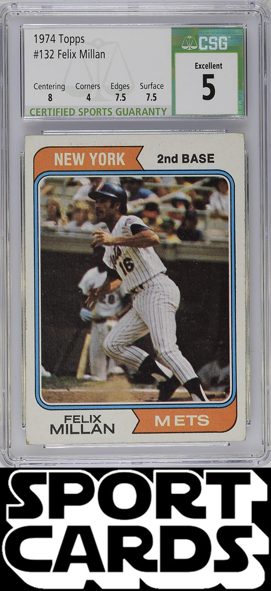 Topps #132 Felix Millan CSG 5 SportCards.com