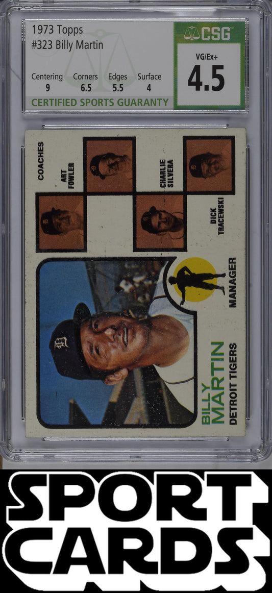 Topps #323 Billy Martin CSG 4.5 SportCards.com