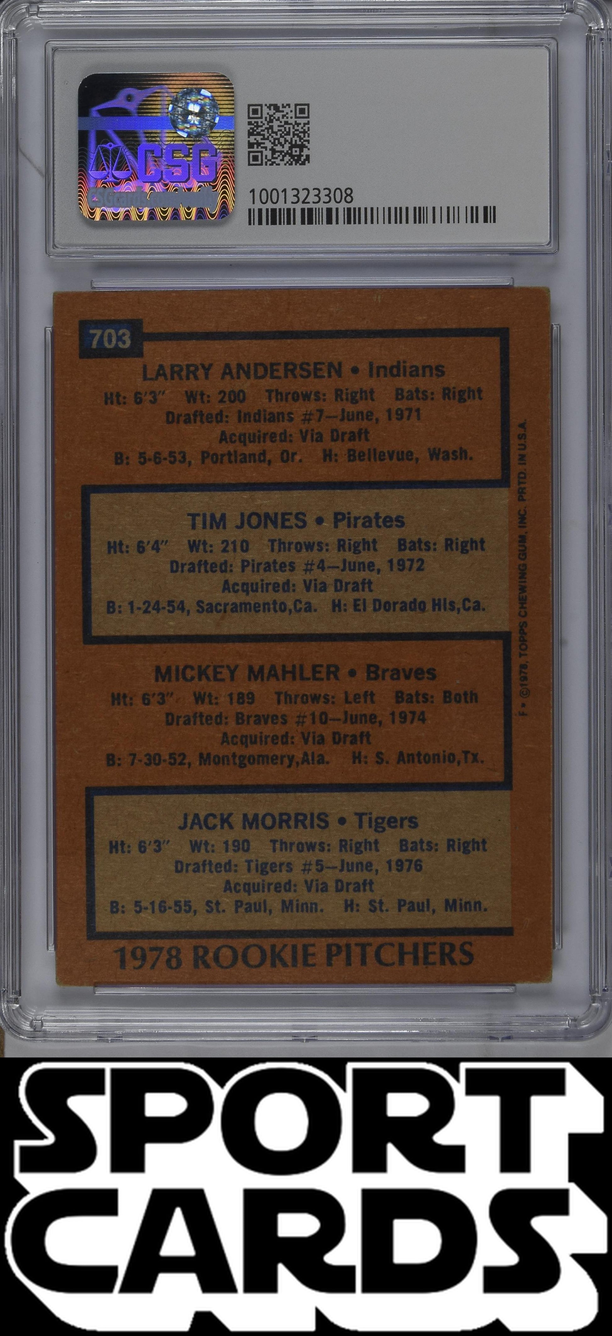Topps #703 '78 Rookie Pitchers CSG 5 SportCards.com