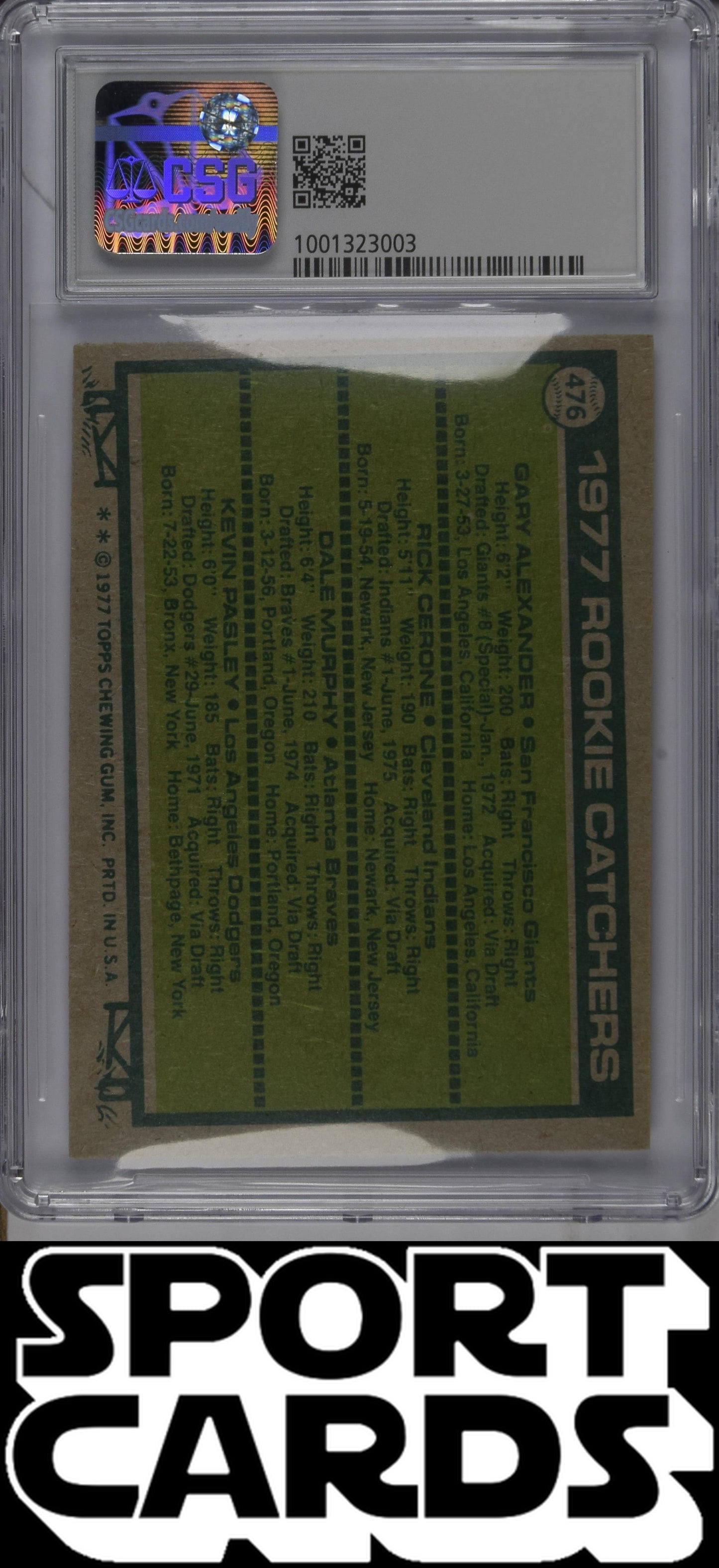 Topps #476 '77 Rookie Catchers CSG 6 SportCards.com