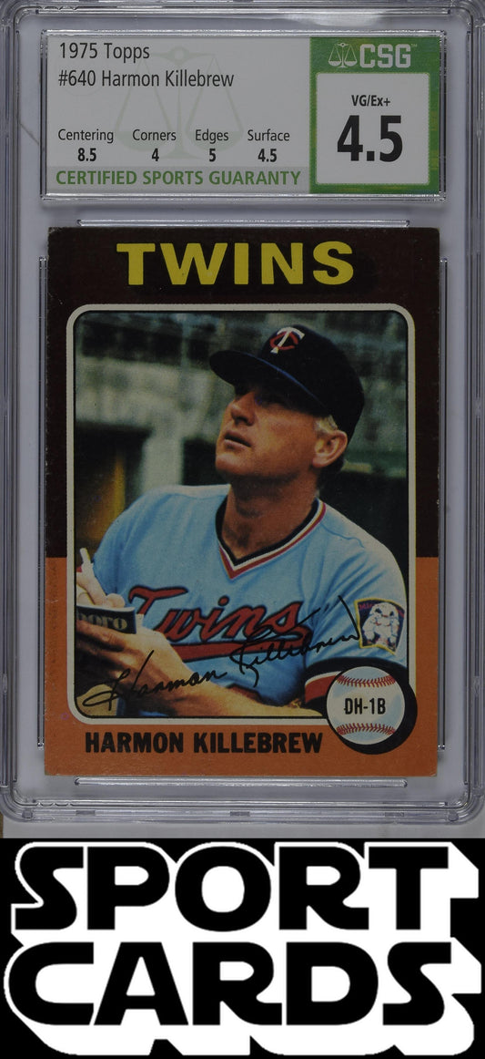 Topps #640 Harmon Killebrew CSG 4.5 SportCards.com