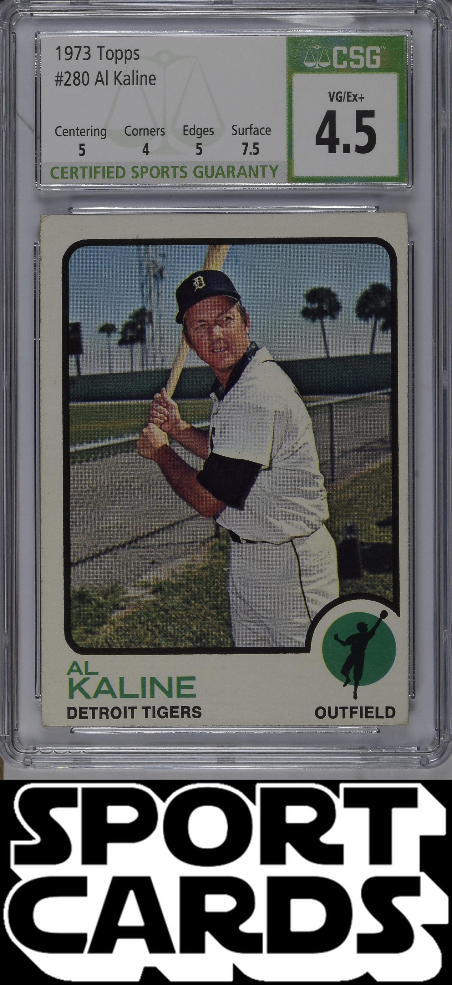 Topps #280 Al Kaline CSG 4.5 SportCards.com