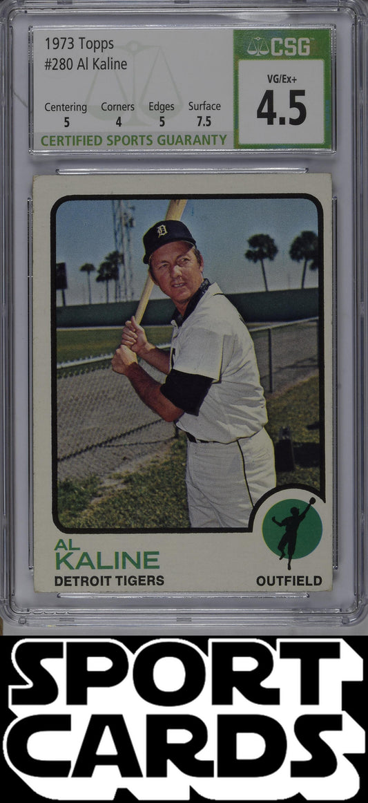 Topps #280 Al Kaline CSG 4.5 SportCards.com