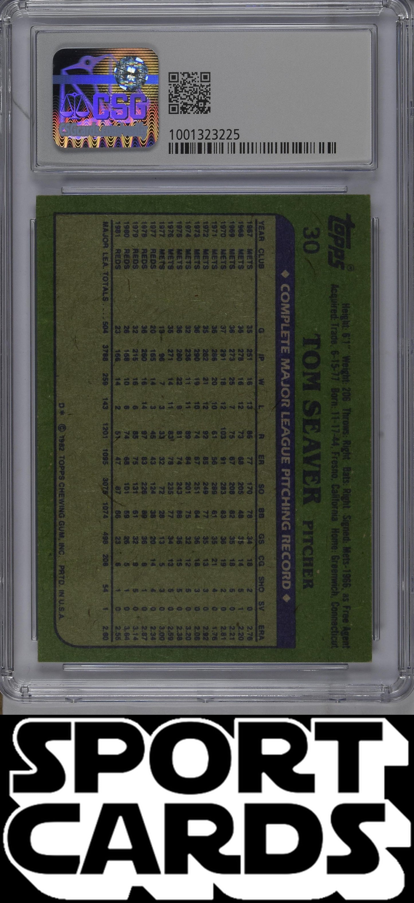 Topps #30 Tom Seaver CSG 6.5 SportCards.com