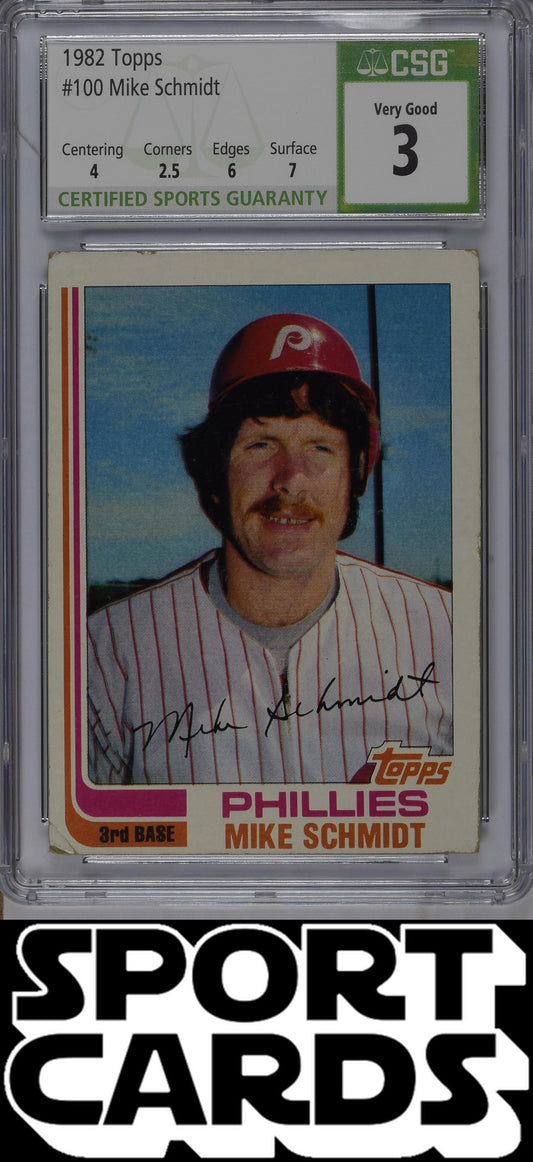 Topps #100 Mike Schmidt CSG 3 SportCards.com