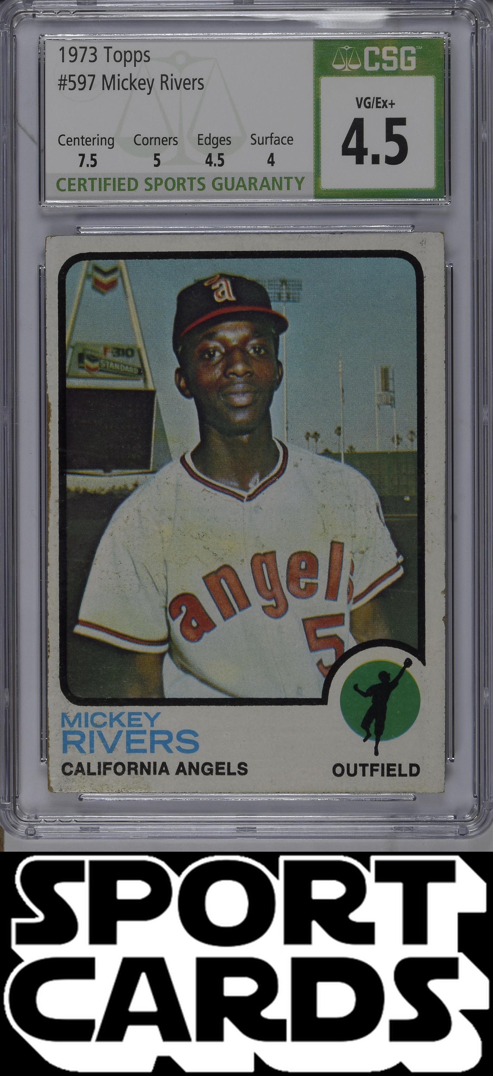 Topps #597 Mickey Rivers CSG 4.5 SportCards.com