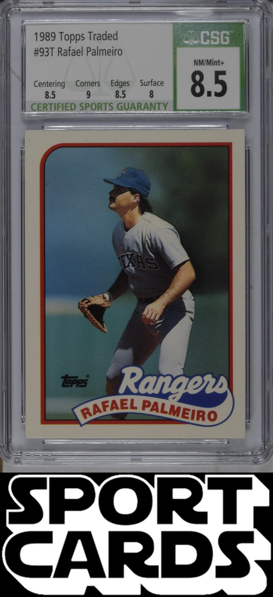 1989 Traded #93T Rafael Palmeiro CSG 8.5 SportCards.com