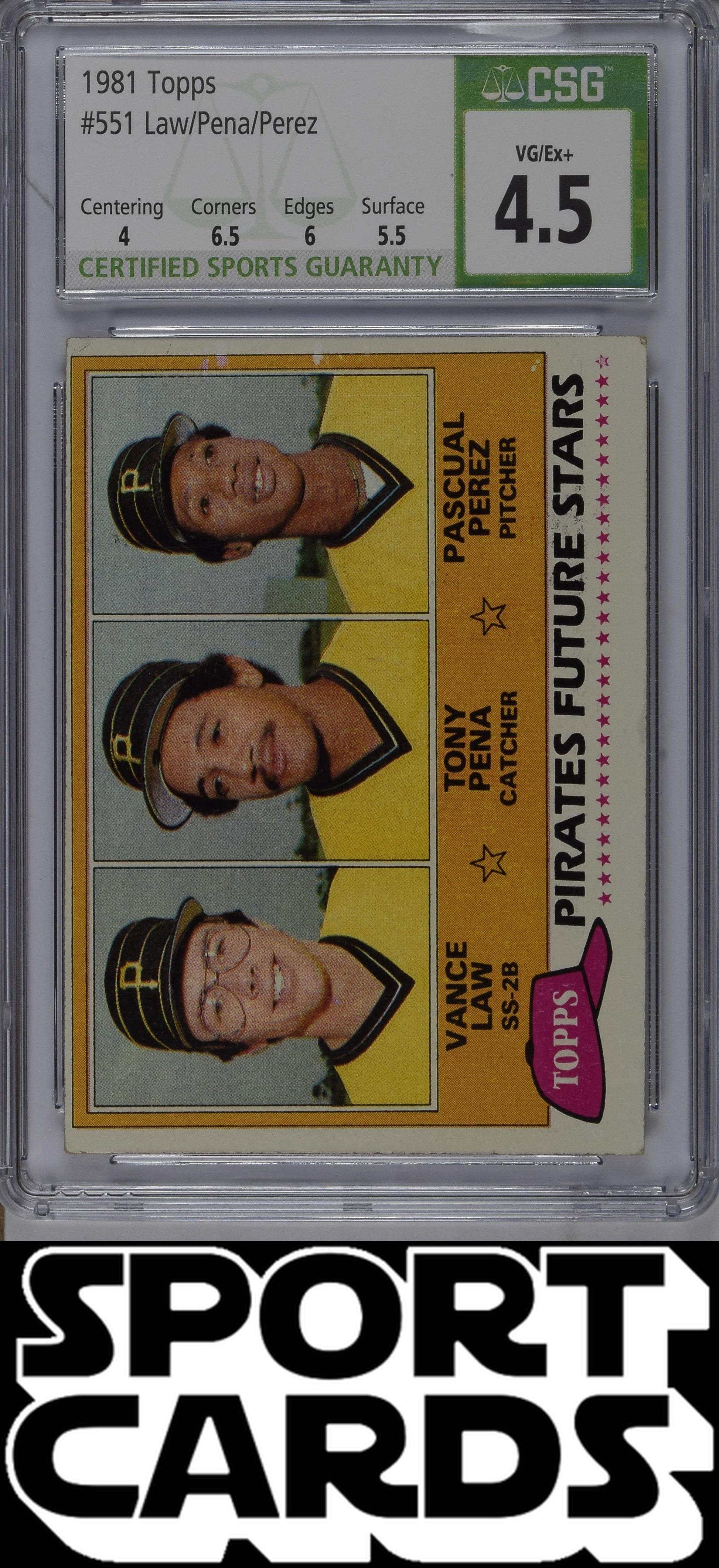 Topps #551 Pirates Future Stars CSG 4.5 SportCards.com