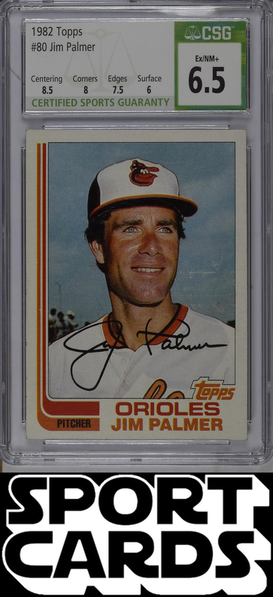 Topps #80 Jim Palmer CSG 6.5 SportCards.com