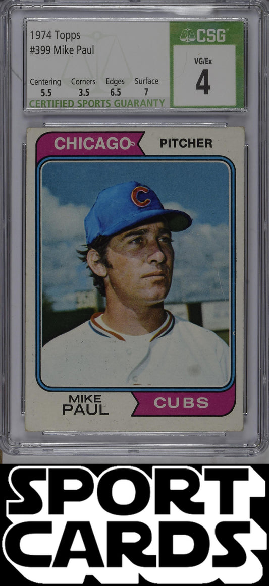 Topps #399 Mike Paul CSG 4 SportCards.com