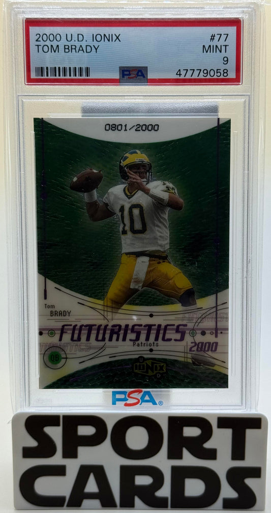 2000 U.D. Ionix #77 Tom Brady PSA 9 SportCards.com
