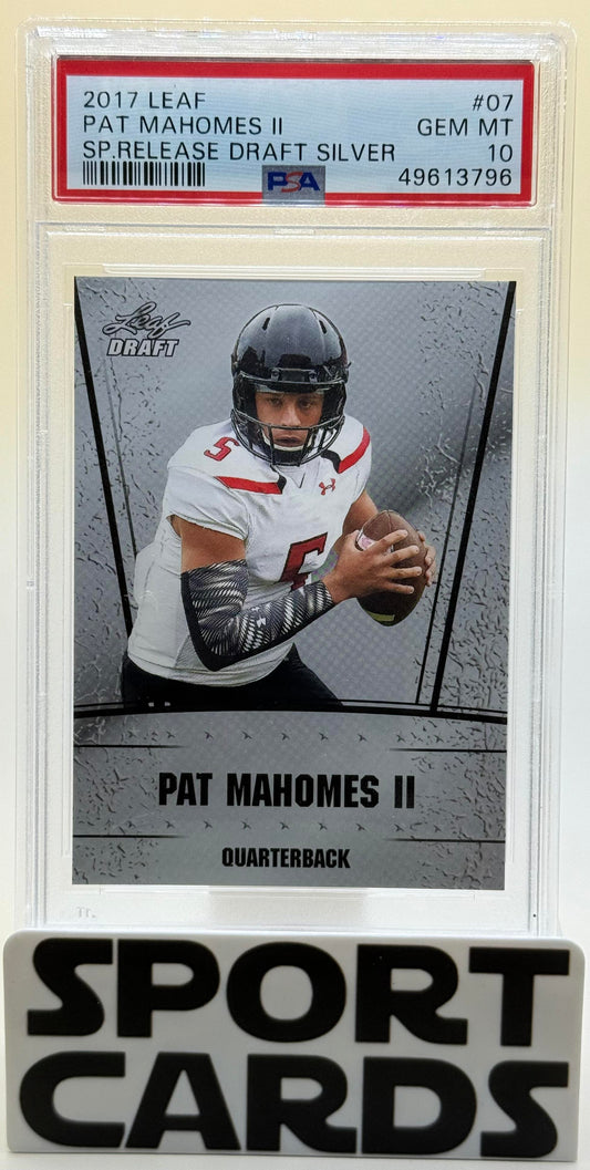 2017 Leaf Special Release Draft Silver #07 Pat Mahomes PSA 10