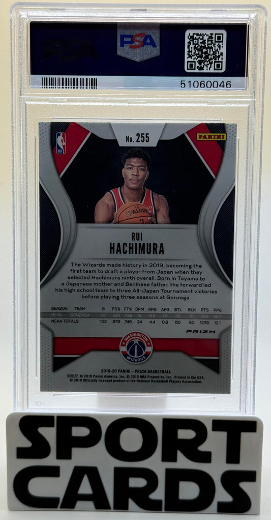 2019 Panini Prizm #255 Rui Hachimura Red/White/Blue Prizm PSA 10 SportCards.com
