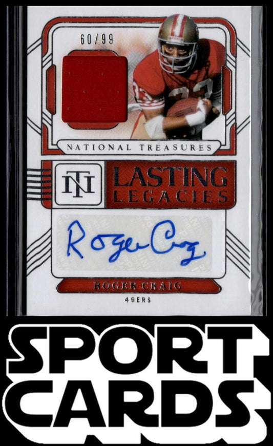2024 Panini National Treasures #LL-RCG Roger Craig Lasting Legacies #/99