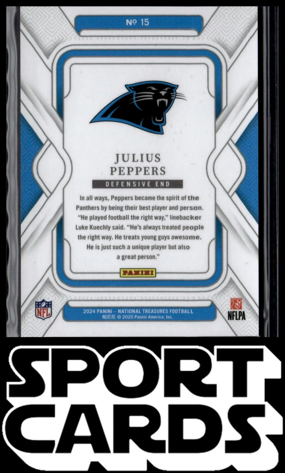 2024 Panini National Treasures #15 Julius Peppers Midnight #/20 SportCards.com