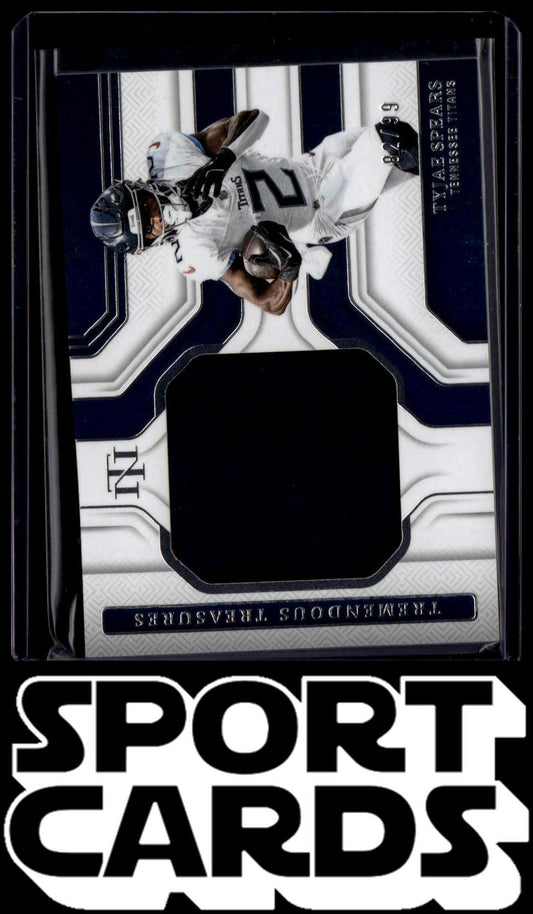 2024 Panini National Treasures #TTS-TSS Tyjae Spears Tremendous Treasures #/99