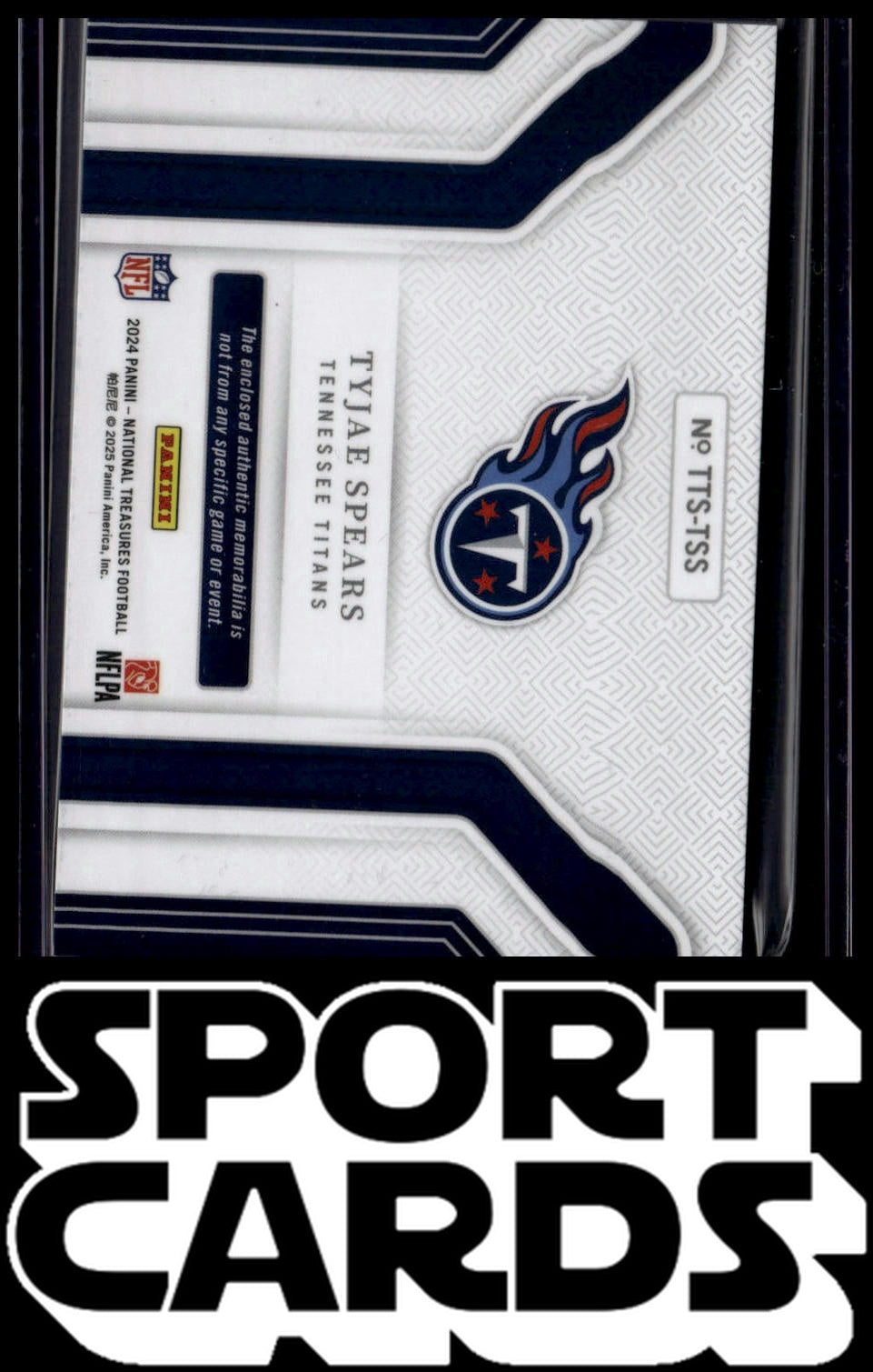 2024 Panini National Treasures #TTS-TSS Tyjae Spears Tremendous Treasures #/99