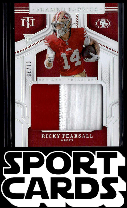 2024 National Treasures #FF-RPL Ricky Pearsall Framed Fabric Holo Silver #/25