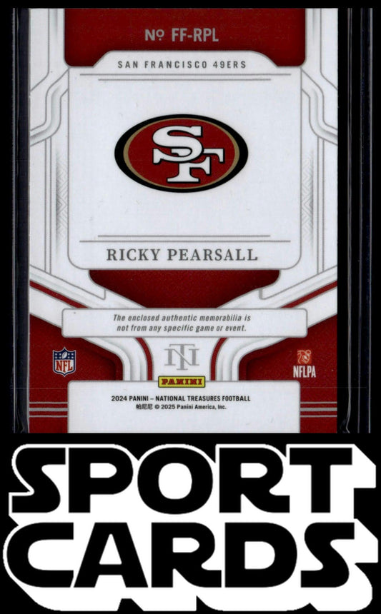 2024 National Treasures #FF-RPL Ricky Pearsall Framed Fabric Holo Silver #/25