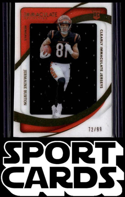 2024 #CIRJ-JBN Jermaine Burton Clearly Immaculate Rookie Jerseys #/99