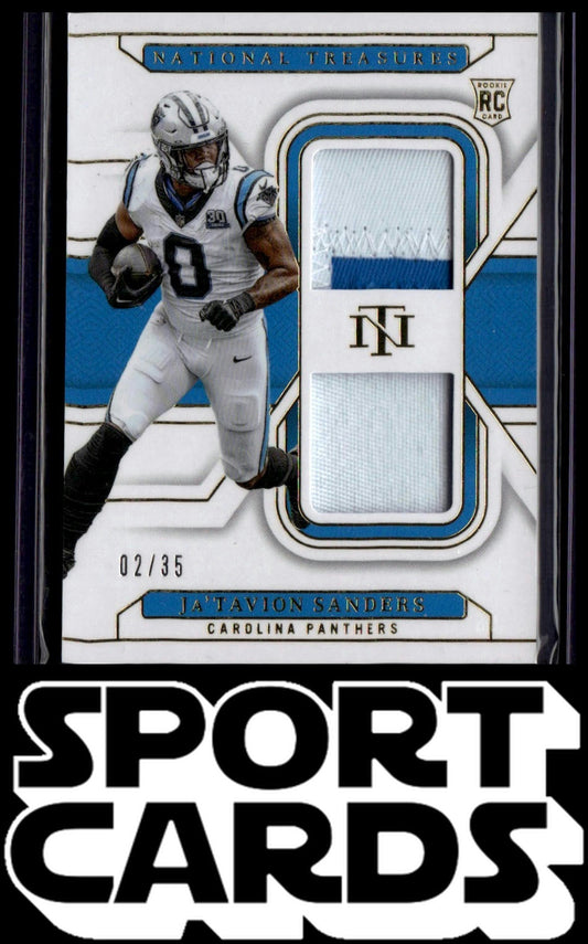 2024 National Treasures RDM-JSS Ja'Tavion Sanders Rookie Dual Materials Gold /35