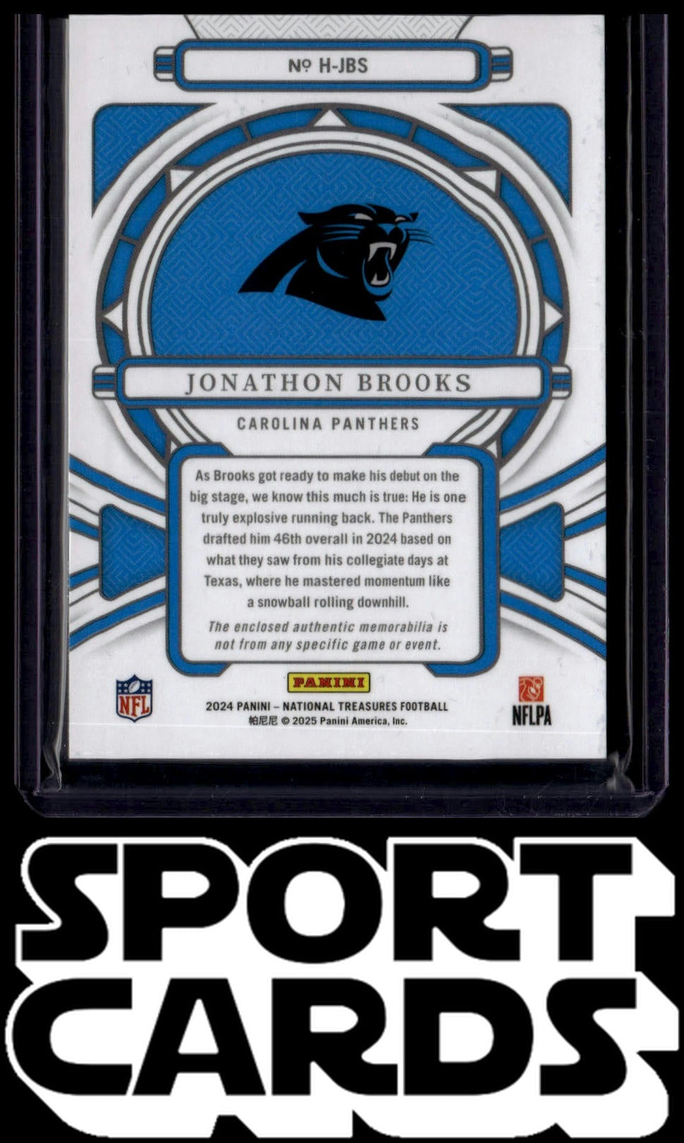 2024 Panini National Treasures #H-JBS Jonathon Brooks Heirlooms #/49