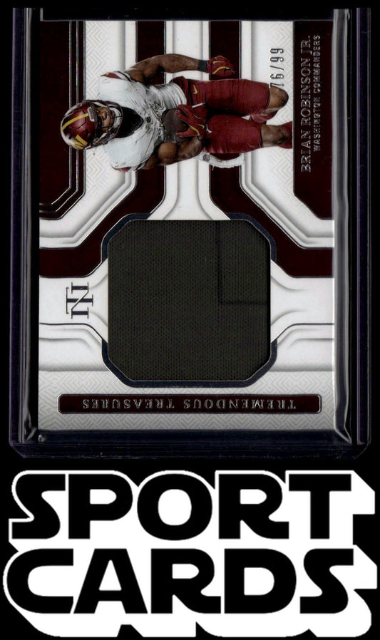 2024 National Treasures #TTS-BRJ Brian Robinson Jr. Tremendous Treasures #/99