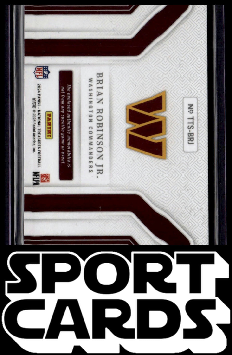 2024 National Treasures #TTS-BRJ Brian Robinson Jr. Tremendous Treasures #/99