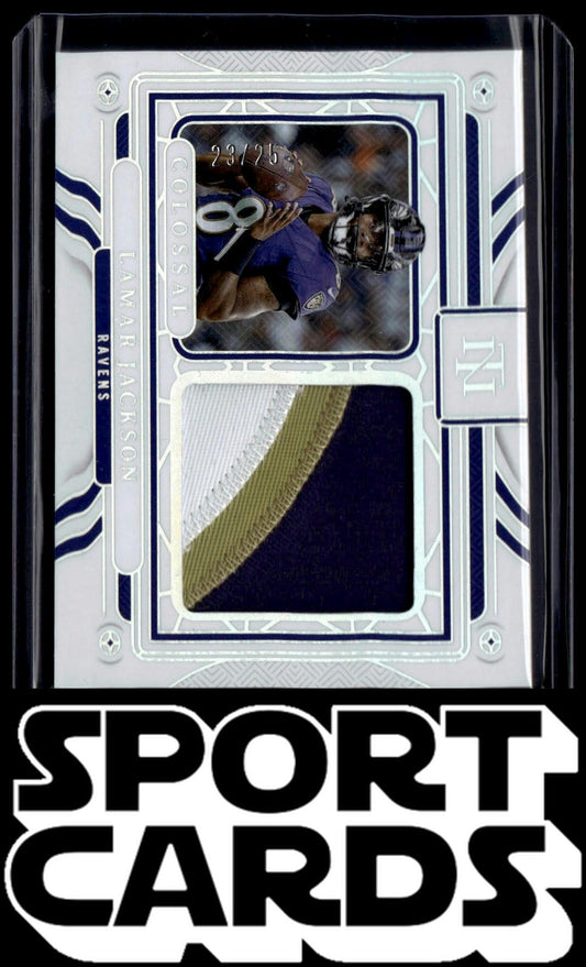 2024 #CM-LJN Lamar Jackson Colossal Materials Prime Holo Silver #/25