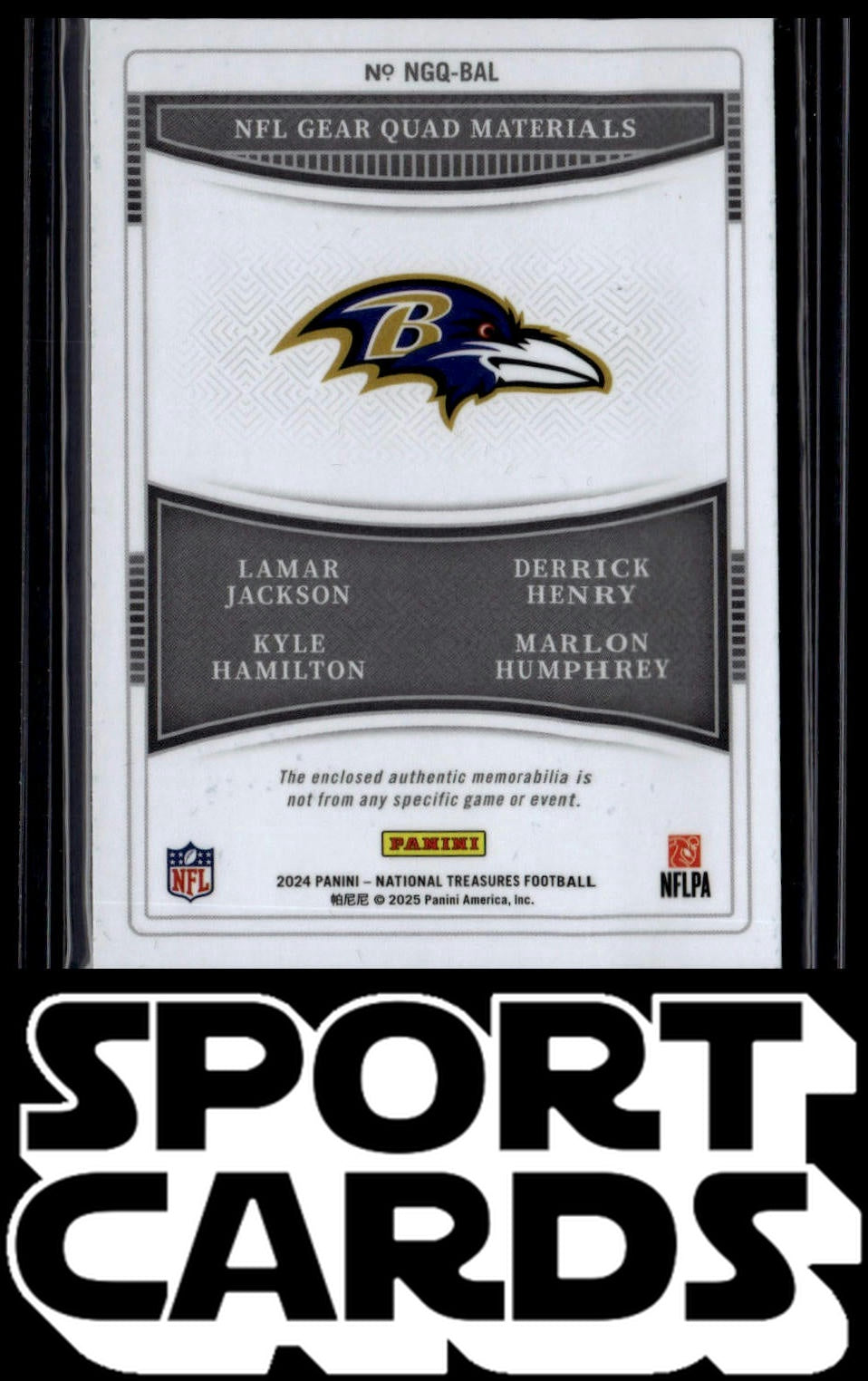 2024 National Treasures #NGQ-BAL Jackson/Henry/Hamilton/Humphrey /25