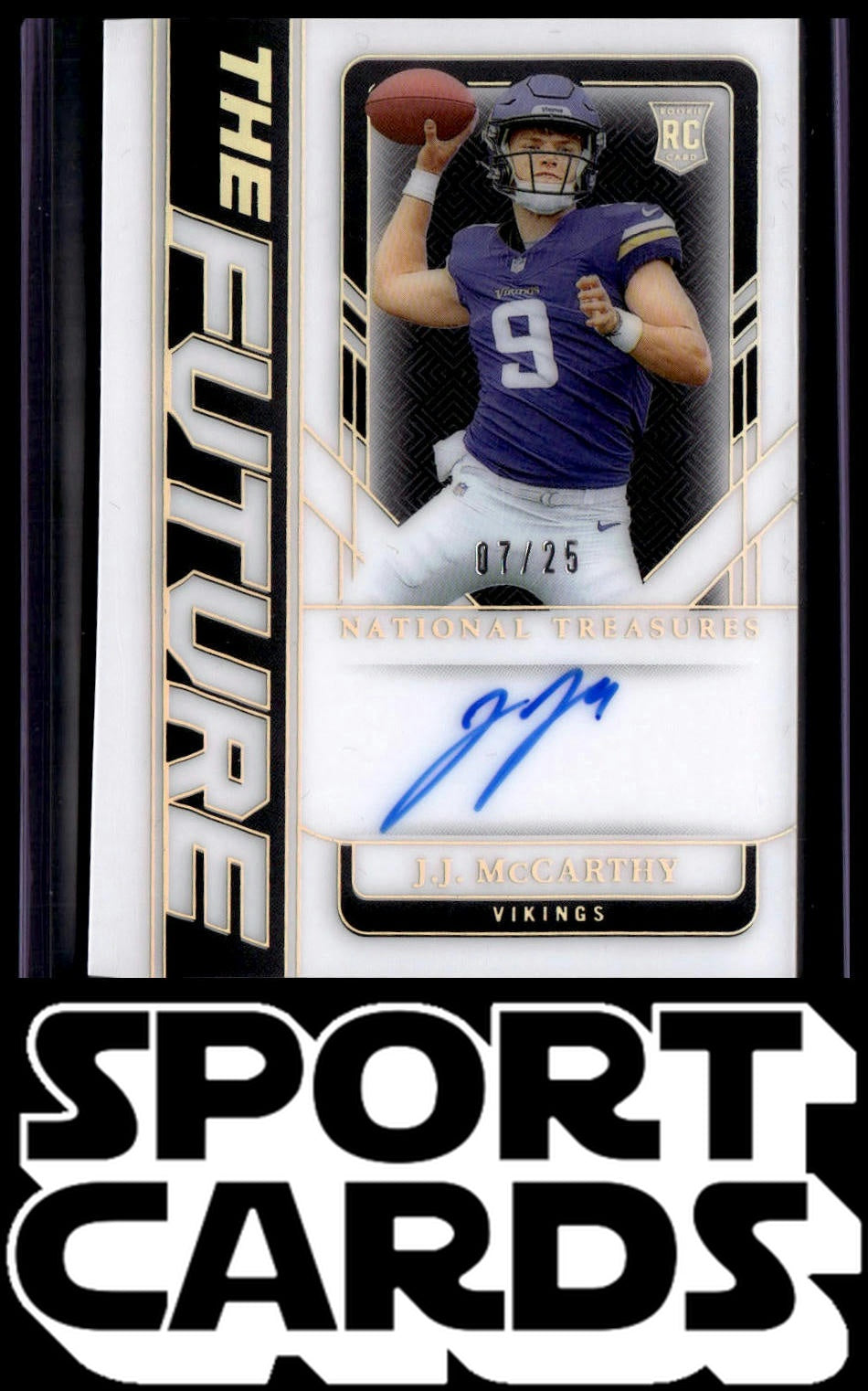 2024 National Treasures #TF-JJY J.J. McCarthy The Future Holo Silver #/25